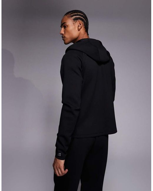 4505 Blue Performance Zip Up Hoodie With Zip Pockets for men