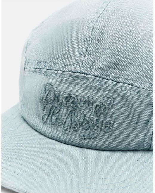 Pull&Bear – bestickte kappe in Blue für Herren
