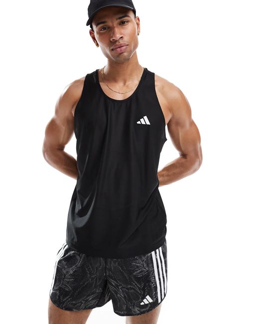 Adidas Originals Adidas running – own the run – lauf-trägertop in Black für Herren