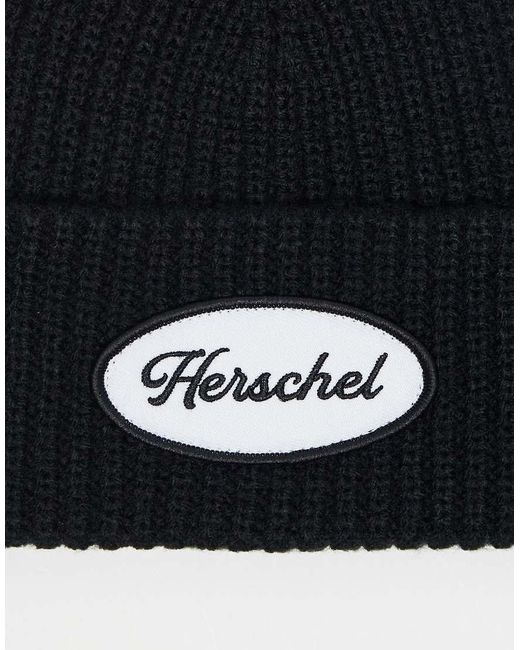 Herschel Supply Co. Beanie Met Logobadge in het Black