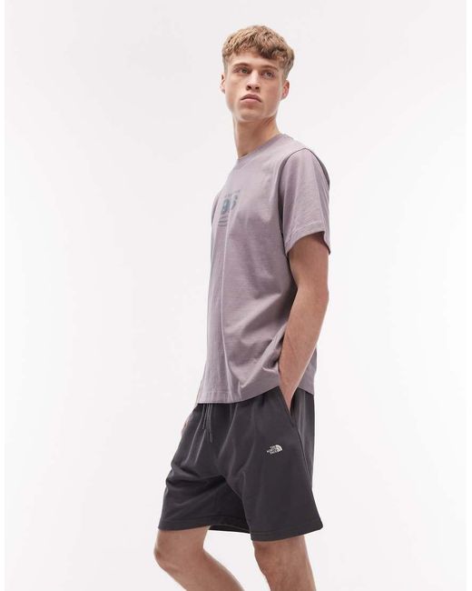 The North Face Purple Essential Logo Light Oversized Short for men