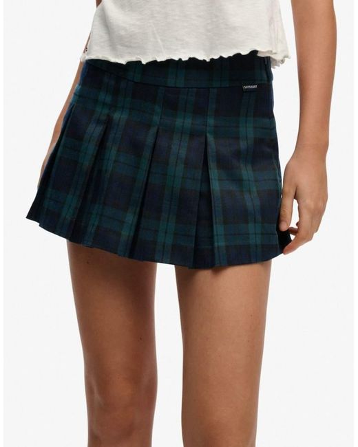 Superdry White Mini Pleated Skort
