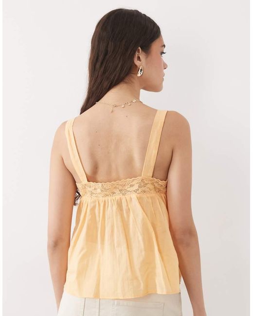 New Look Natural Lace Cami Top
