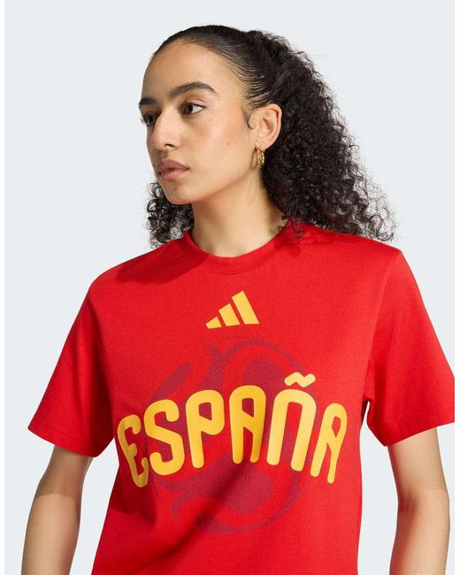 Adidas Originals Red Fifa World Cup 26 Spain T-Shirt