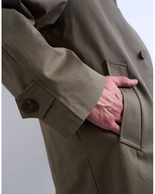 Topman – mantel aus baumwoll-canvas in White für Herren