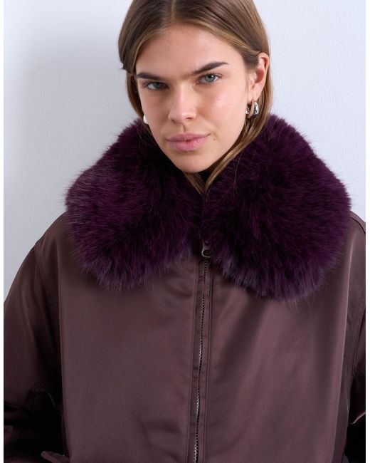 TOPSHOP Purple – nylon-bomberjacke