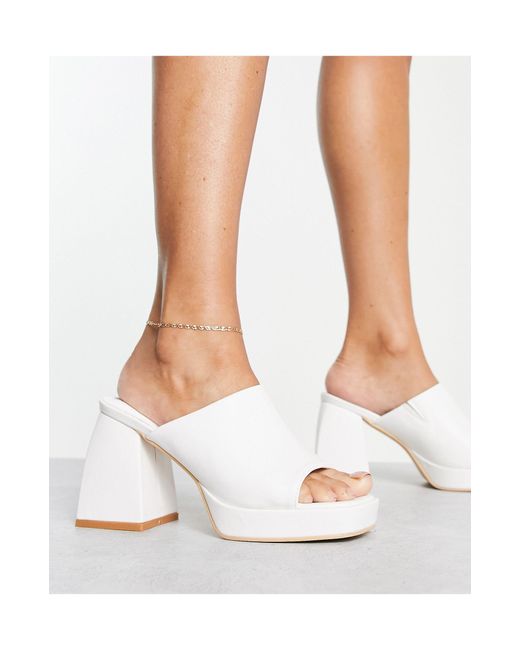 sabot bianchi con tacco