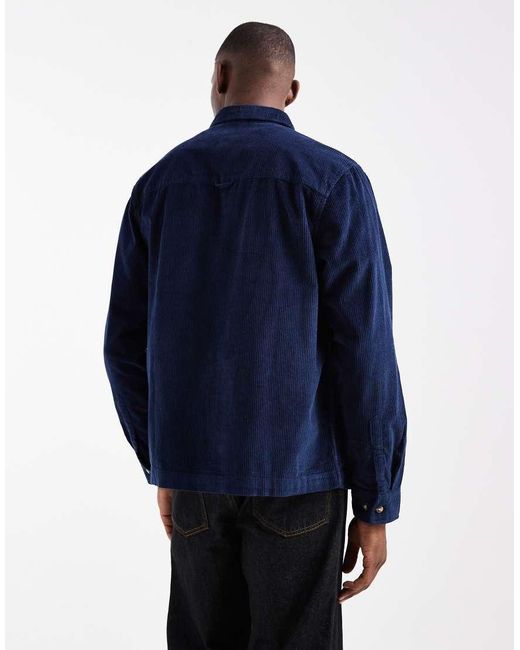 ASOS Blue Cord Overshirt for men