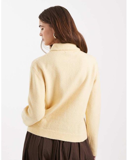 New Look Natural Button Polo Jumper
