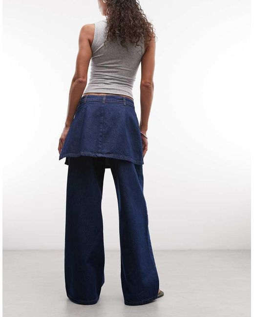 Reclaimed Vintage Blue Skirt Trouser Jeans