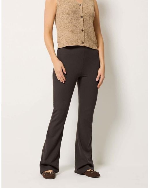 Long Tall Sally Natural Flared Trousers