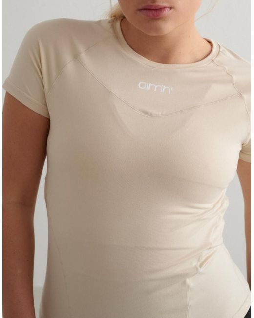 Aim'n Natural Café Au Lait Soft Basic Short Sleeve