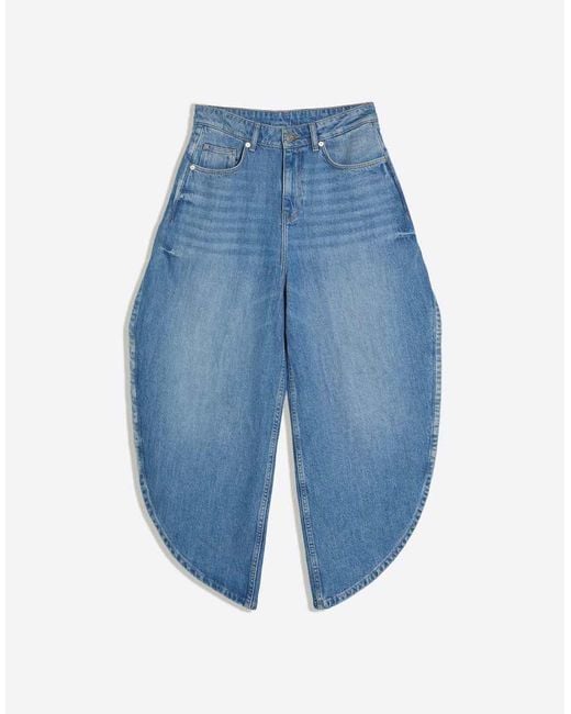 Bershka Black Wide-leg Jeans With Side Split