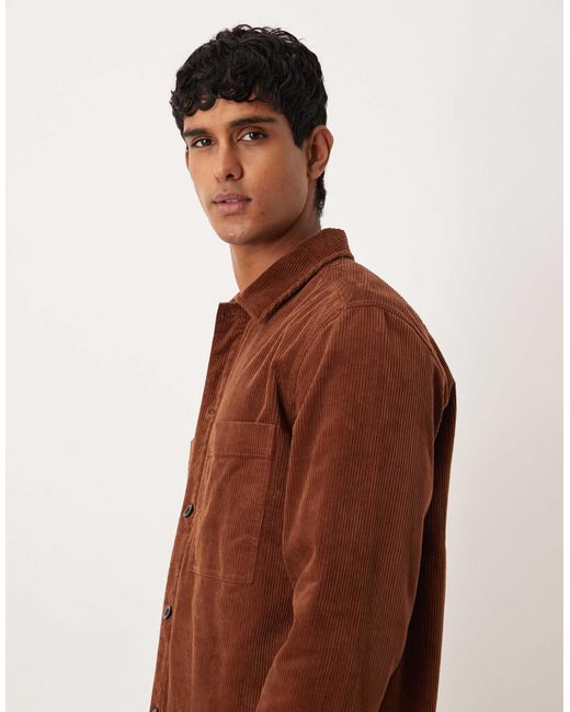 Surchemise en velours côtelé - marron chocolat ARKET pour homme en coloris Brown