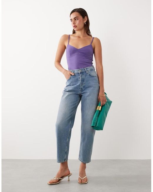 Mango Purple Starring Hailey Bieber Structured Cami Top