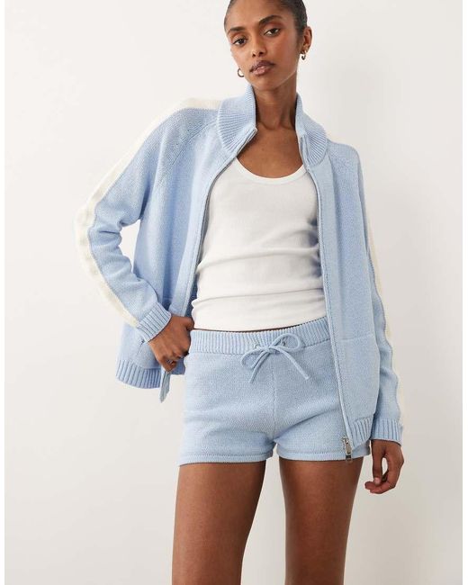 ASOS Blue Knitted Micro Short Co-Ord