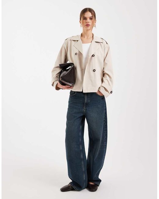 ONLY Natural Short Trench Coat