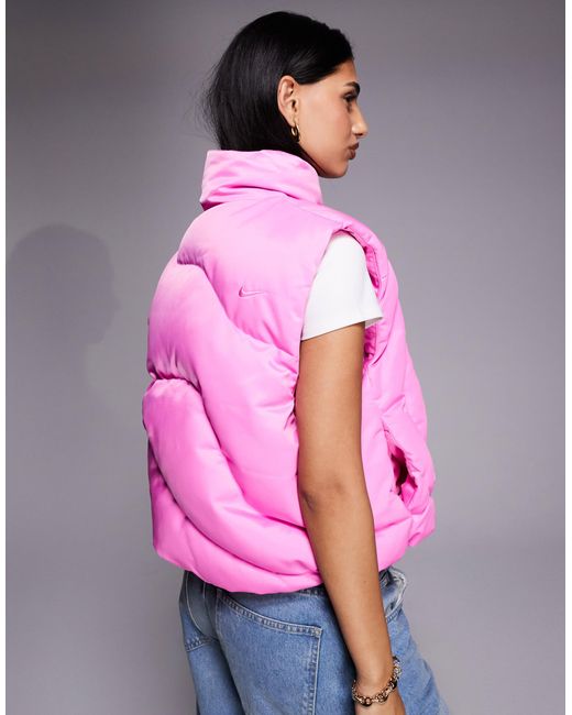 Nike Pink Swoosh Series Oversized Down Vest