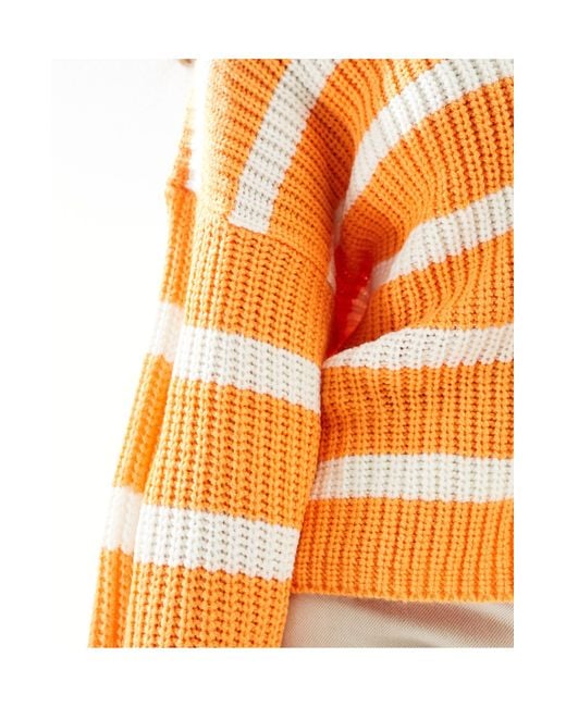Jdy Orange Knitted Jumper
