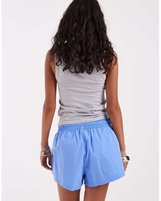Gap Blue Mini Runner Shorts With Stripe
