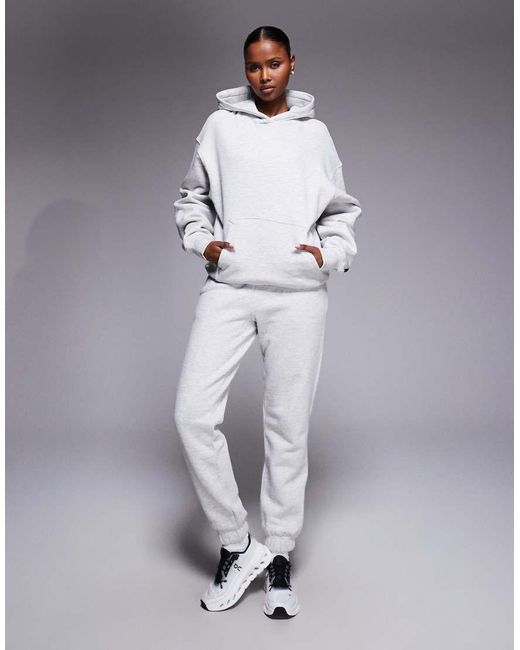 4505 Gray Icon Rest Day Heavyweight 440gsm Cotton Cocoon Oversized Hoodie