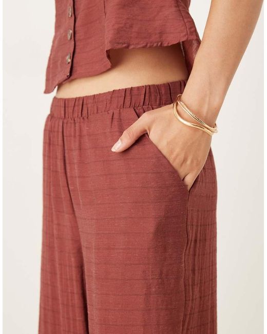 Vila Red Wide Leg Trouser Co-Ord