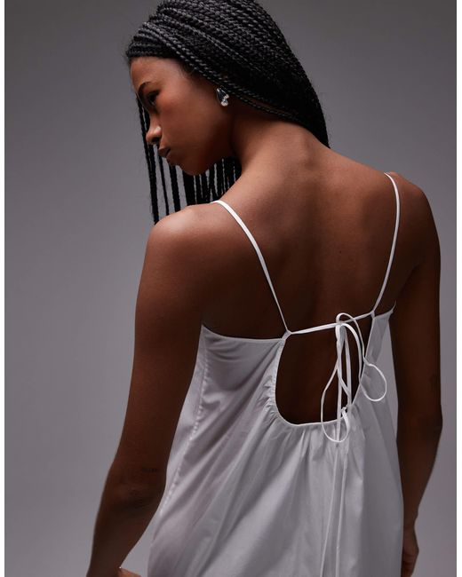 ARKET Gray – strand-maxikleid aus reiner baumwoll-popeline
