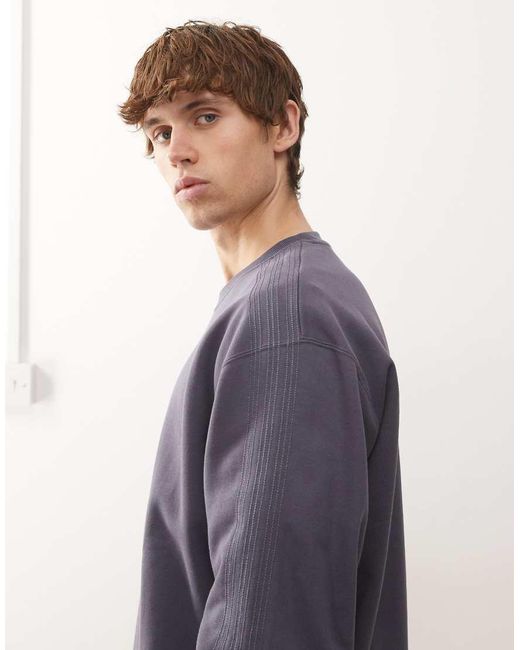 Adidas Originals Blue Premium Essentials Crew Sweatshirt for men