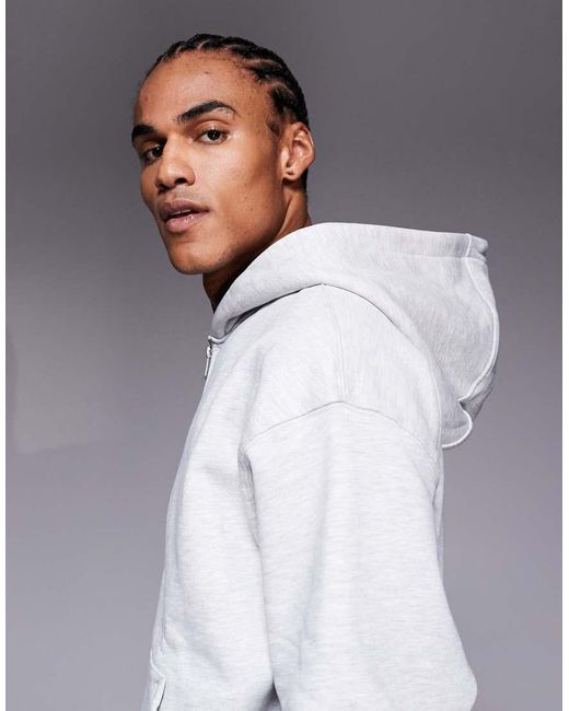 4505 Blue Icon Rest Day Heavyweight 440gsm Cotton Zip Up Oversized Hoodie for men