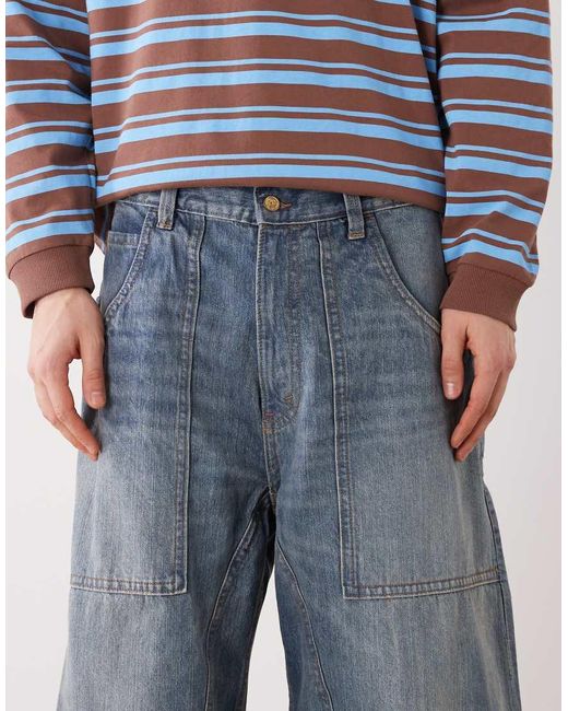 Cheap Monday Blue Unisex Dunno Super baggy Skater Jeans