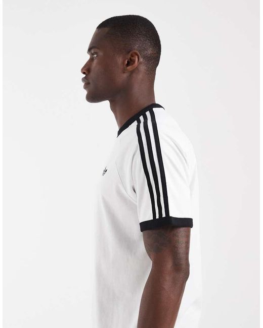 Adidas Originals White Three Stripe T-Shirt