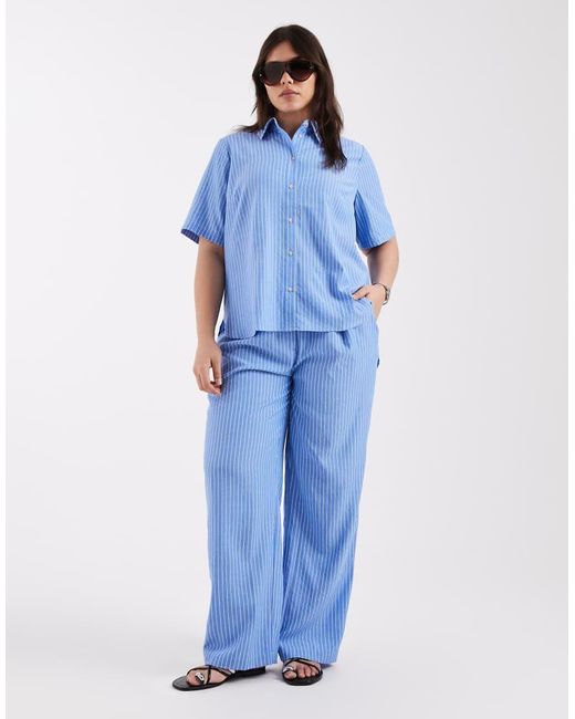 ONLY Blue Short Sleeve Shirt Co-ord