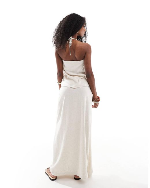 Jupe portefeuille longue d'ensemble 4th & Reckless en coloris White