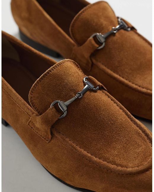 ASOS Brown Loafer With Snaffle for men