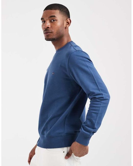 Tommy Hilfiger Blue Essential Crewneck Sweatshirt for men