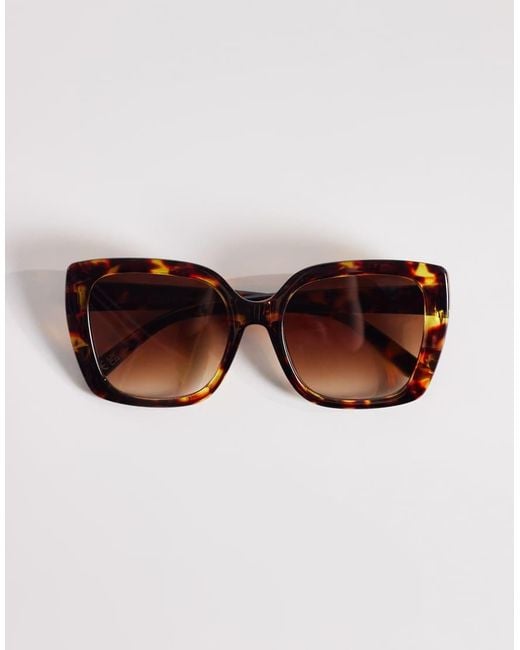 New Look Brown Chunky Frame Sunglasses