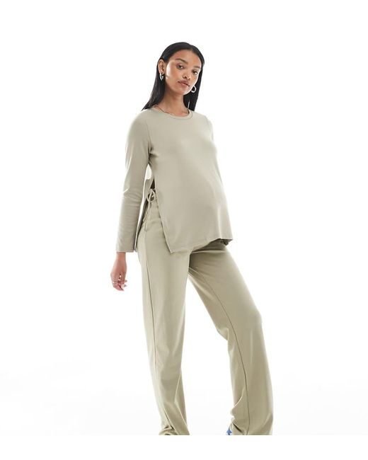 ASOS Natural Asos Design Maternity Nursing T-shirt