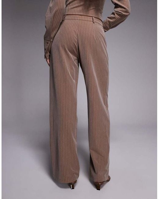 Kaiia Brown Exclusive Straight Leg Tailored Trousers Co-Ord