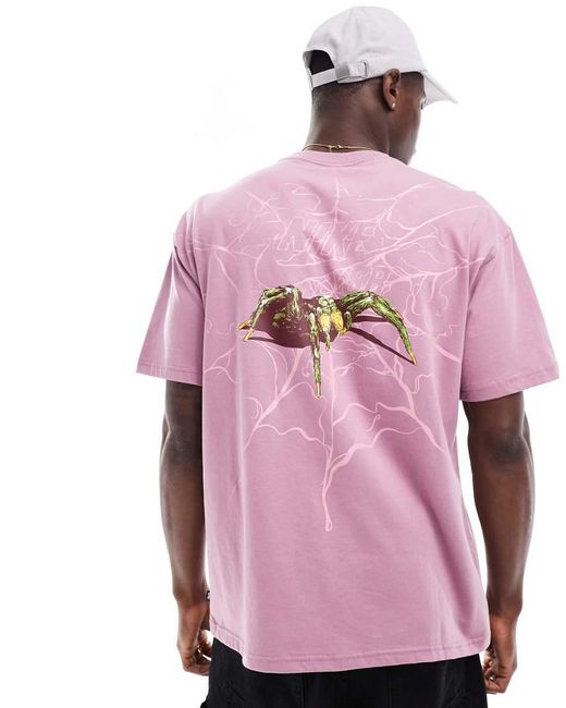 Camiseta Morado Con Estampado Gráfica De Araña De Nike de hombre de color Pink