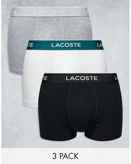 Lacoste Multicolor Essentials 3 Pack Trunks for men