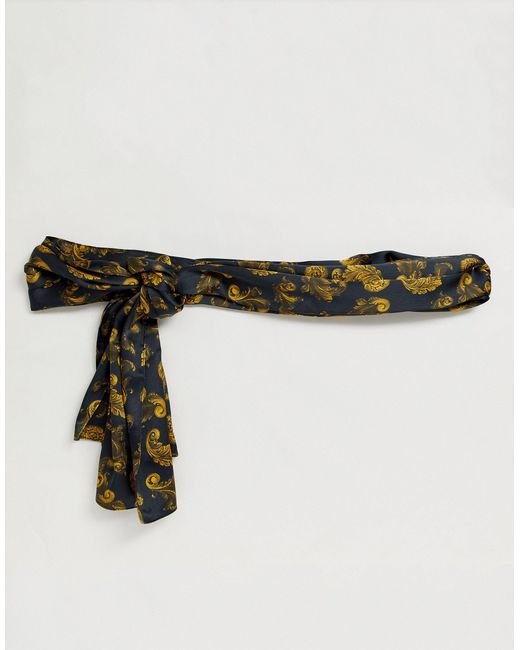 Ceinture foulard à imprimé baroque - et doré ASOS pour homme en coloris  Noir | Lyst