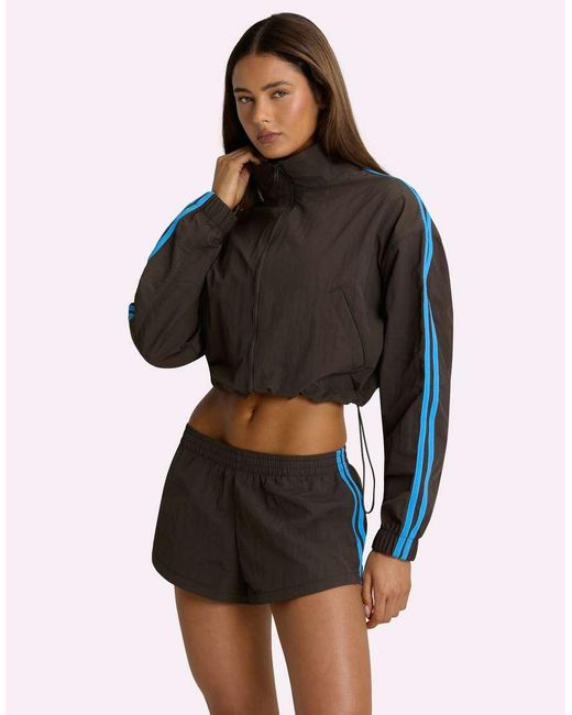 BO+TEE Black High Neck Cropped Track Jacket Co-Ord