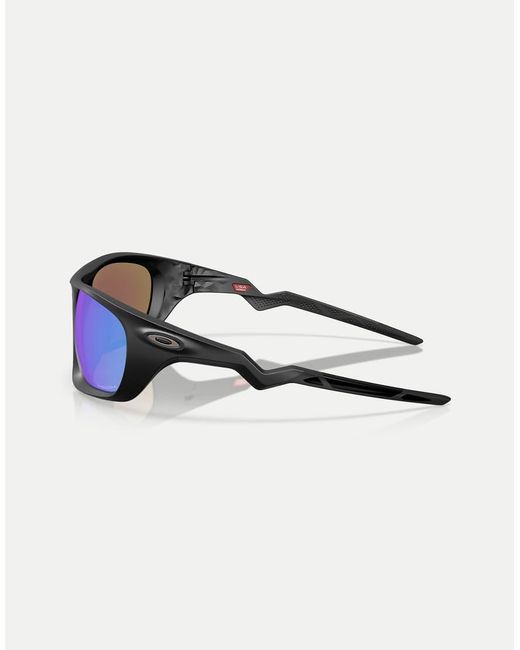 Oakley Blue Lateralis Rectangle Sunglasses With Mirrored Lens for men