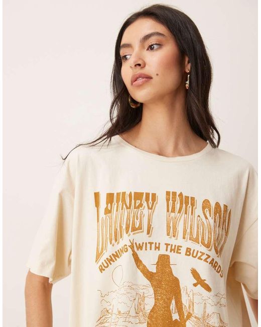 Wrangler Natural X Lainey Wilson Oversized Cowboy T-shirt