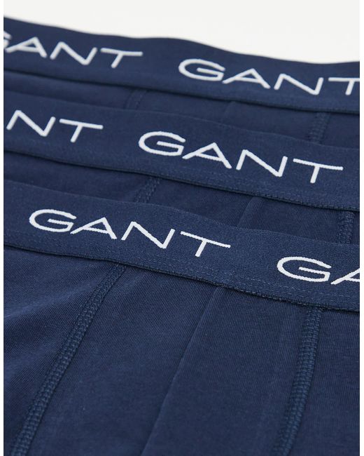 Gant Blue 3-pack Trunks for men