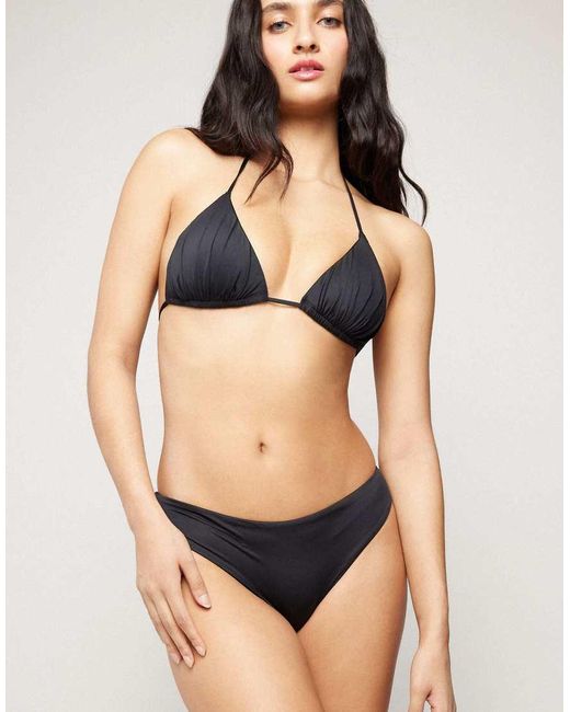 Tezenis Blue Triangle Bikini Top With Gathering