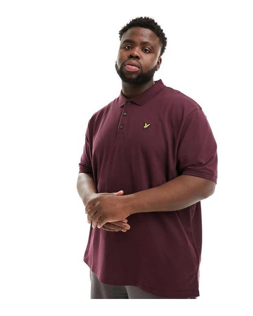 Lyle & Scott Red Plus Short Sleeve Polo Shirt for men