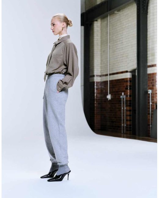 ASOS Gray Ultimate Cuffed Brushback jogger