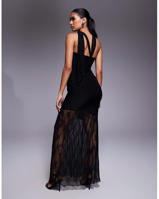 Fashionkilla Blue – doppellagiges, formendes und trägerloses maxikleid aus anschmiegsamem stoff