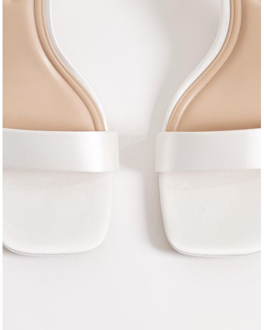 SEQWL White Leal Block Heeled Sandals